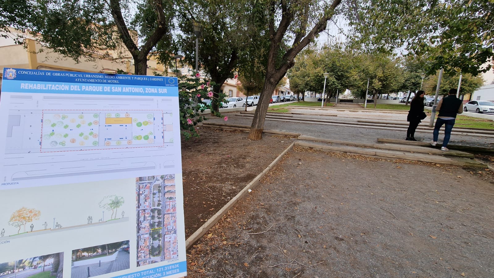 El Ayuntamiento de Motril aumenta el número de árboles que formarán parte del Parque de San Antonio con su reforma